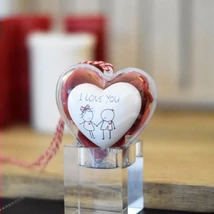 Szív - i love you 8 cm szívtartóban
