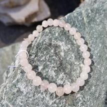 Rózsakvarc karkötő, gumis 6mm