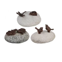 Állatdíszek kövön, kettes TT169 (Forma: Béka, szitakötő)