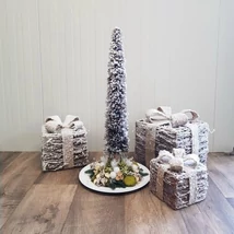 Asztali fenyődísz leddel 60*35 cm