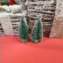 Fenyőfa havas műanyag 13 cm zöld