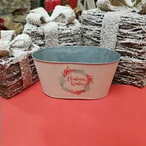 Kaspó bádog vászon bevonattal 