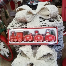 Fa vonat piros 19*4,5 cm