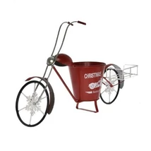 Karácsonyi motor kaspóval bádog 62,5*16*35 cm