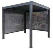 Bioklimatikus pergola oldalfal a 3*4 m-es pergola 4m-es oldalához