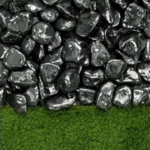Lakkozott fekete kő 6-10 cm - 15 kg ZSÁKOS