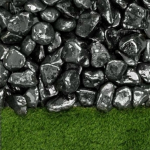 Lakkozott fekete kő 3-6 cm  15 kg ZSÁKOS