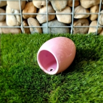 Kaspó tojás alakú fali kerámia 7x12 cm rózsaszín  129684