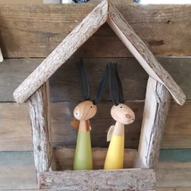 Nyúl fából kicsi 4,8x27,5 cm zöld 23959043