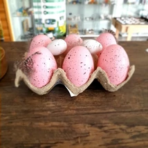 Tojás tartó dobozban műanyag 6 cm pink