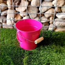 Vödör fogantyúval fém 13 cm pink  362061