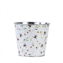 Kaspó méhecskés fém 16 cm BEE036
