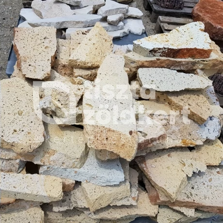 Sárga tufa tipegő  két oldalon vágott  MÉRŐS (kg)