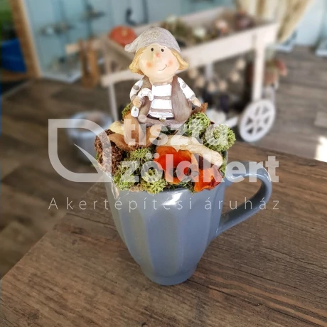 Bögrés őszi dekor - manó cukorkával