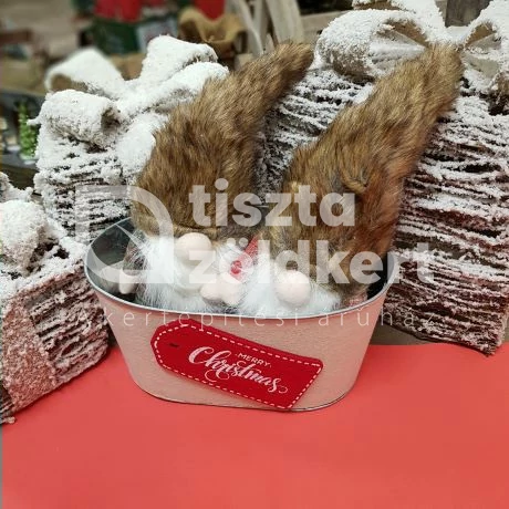 Kaspó bádog vászon bevonattal 