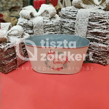 Kaspó bádog vászon bevonattal 
