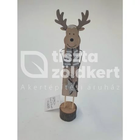 Fa álló rénszarvas ezüst csillaggal