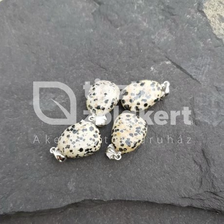 Csepp medál dalmata jáspis 20/25 mm