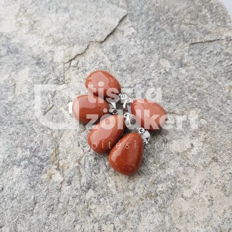 Csepp medál goldstone vörös 20/25 mm