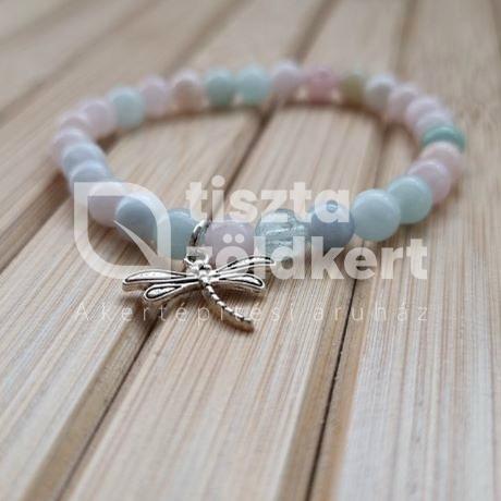Berill multi - szitakötő karkötő 6 mm