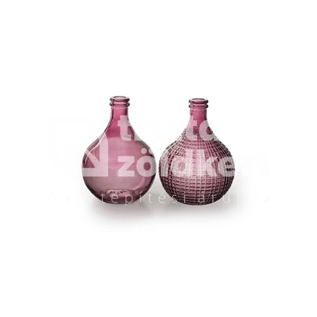 Váza üveg 15x11 cm sötétlila