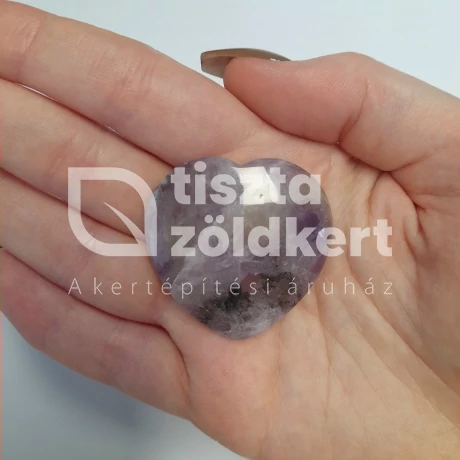 Ametiszt  masszírozó szív marokkő