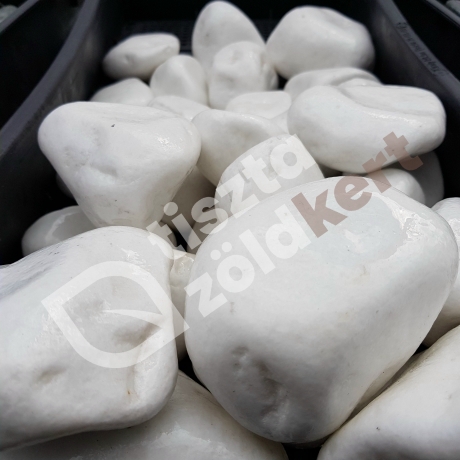 Lakkozott fehér kő 6-10 cm 8 kg DOBOZOS