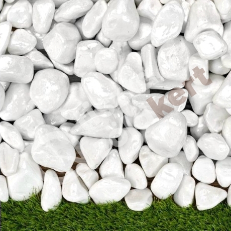 Lakkozott fehér kő 1-3 cm  15 kg ZSÁKOS