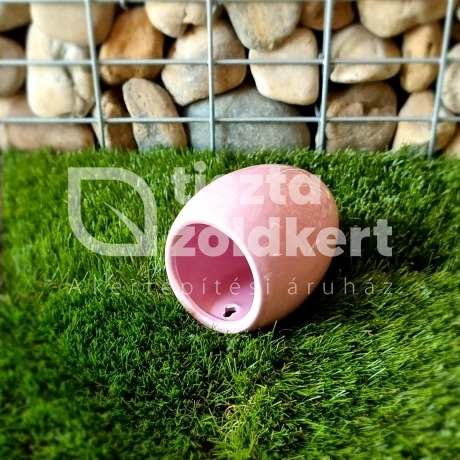 Kaspó tojás alakú fali kerámia 7x12 cm rózsaszín  129684