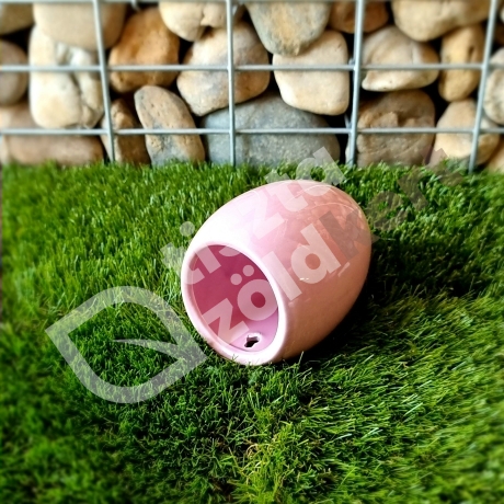 Kaspó tojás alakú fali kerámia 7x12 cm rózsaszín  129684