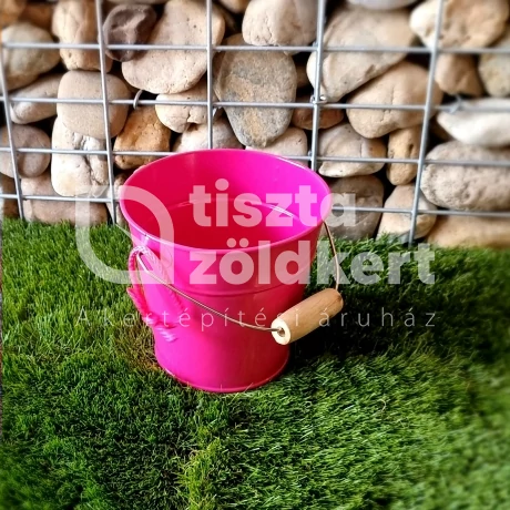 Vödör fogantyúval fém 13 cm pink  362061