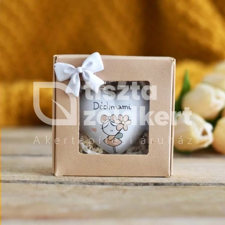 Anyáknapi ajándékdoboz dédi szívvel 9x9cm lány grafikával